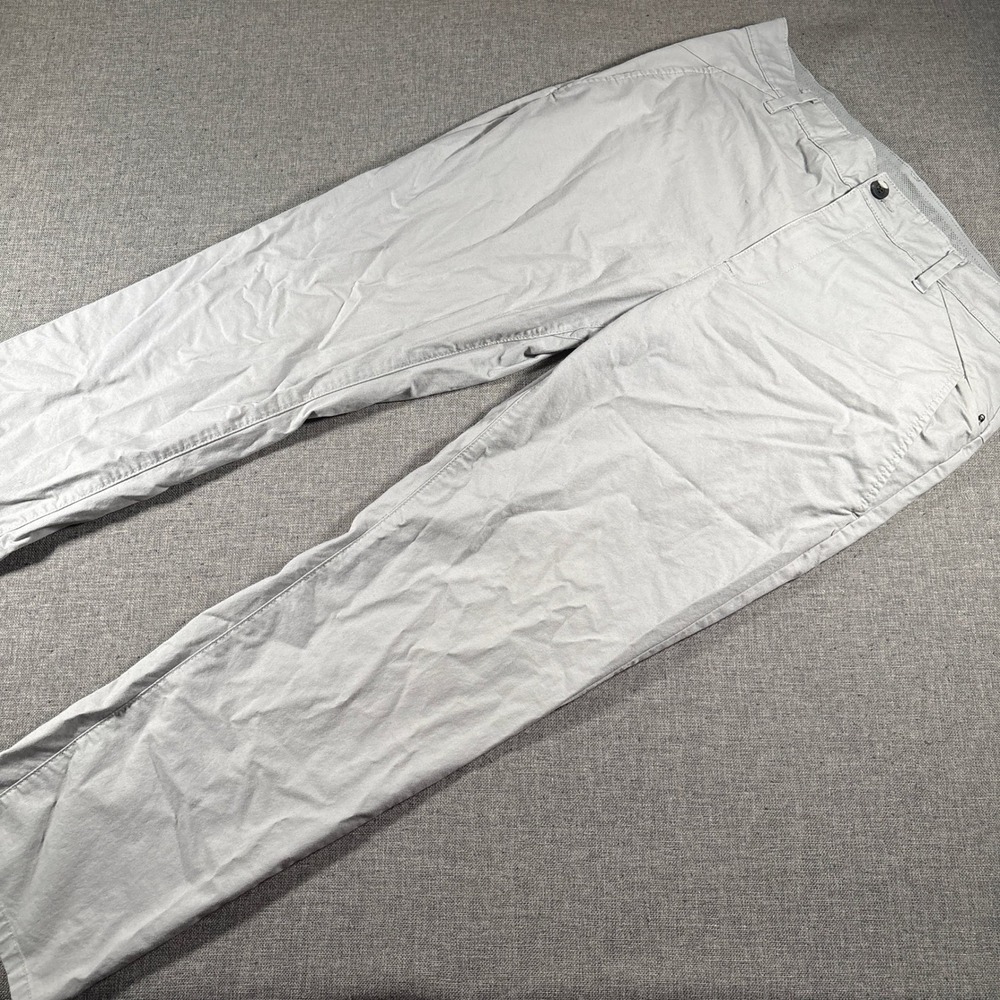 L.L. Bean Classic Fit Pants Mens 35x30 Light Gray Cotton Nylon Stretch 516114